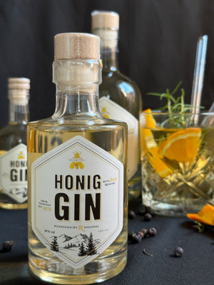 Bio Honig Gin 200ml von Honighütten – Gin Geschenk aus bayerischer Bio-Imkerei