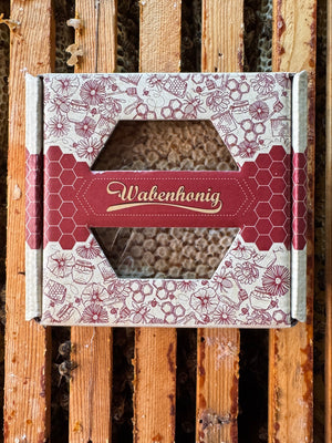Bio-Wabenhonig von Honighütten – Verpackung
